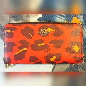 NWOT Coach Red Leppard wallet